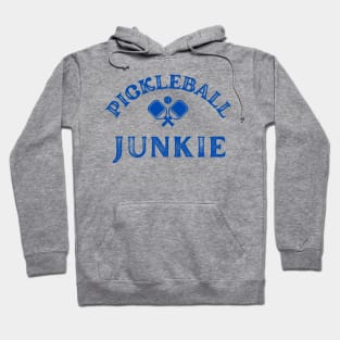 JUNKIE,  Pickleball Junkie, pickleball lover, paddle ball, retro vibe Hoodie